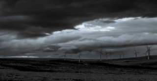 This is a dark and foreboding Rothes Wind Farm near Glenlatterach. A fabulously dark sky coupled with a slow shutter speed to display the movement of you love it or hate it wind farm. Renewable must be Scotland's future. BT has agreed a £300m deal to buy enough energy to meet the needs of all its Scottish operations for the next 20 years from a wind farm in the Borders. I dont want to be held to ransom by foreign energy markets