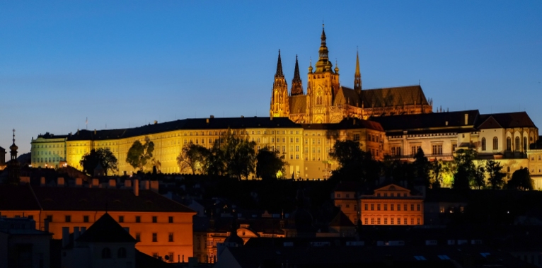 Prague Castle under Spotlight